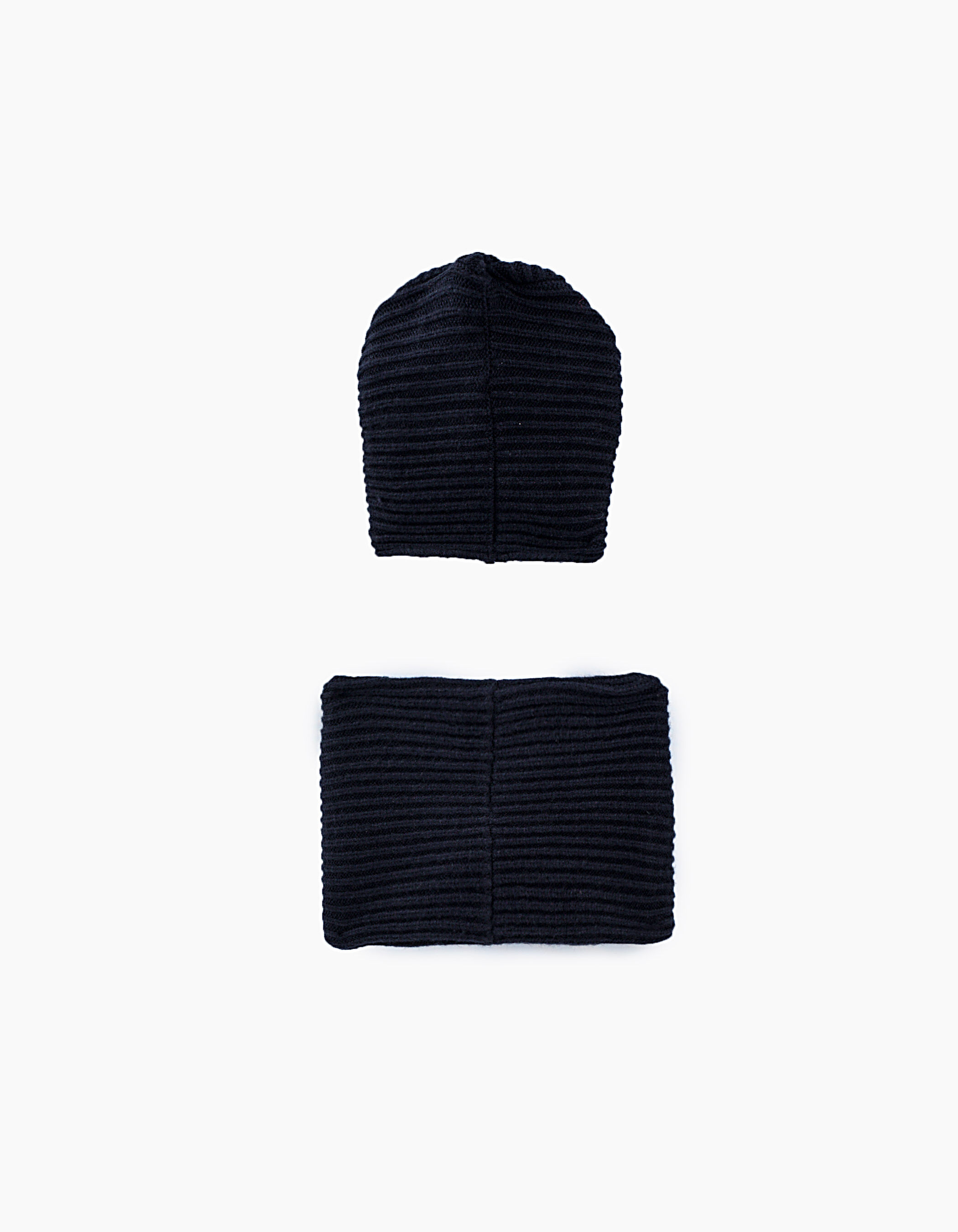 Bonnet et snood navy avec patch c ur bebe fille IKKS