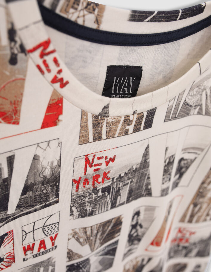 Boys’ ecru basketball and NYC photos T-shirt-6