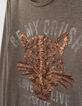 Camiseta caqui calavera leopardo lentejuelas niña-5