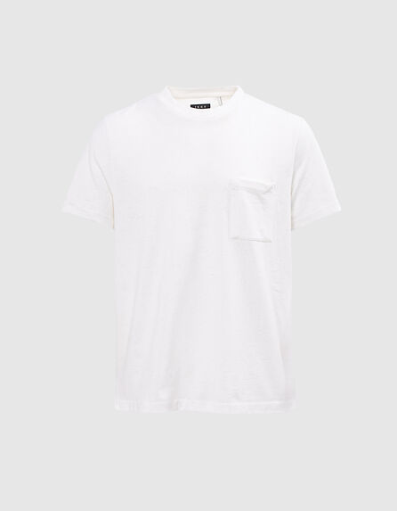 Weißes REGULAR Herren-T-Shirt mit Brusttasche