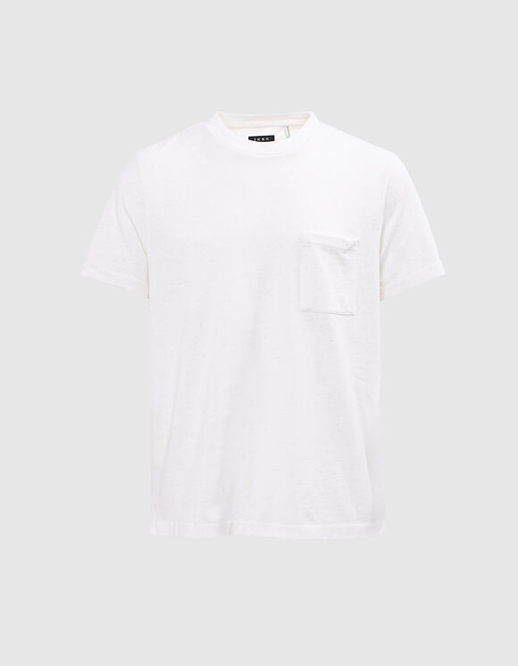 Tee-shirt REGULAR blanc avec poche poitrine Homme