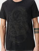 Schwarzes Herren-T-Shirt, Biobaumwolle, Maxi-Drachenmotiv-4
