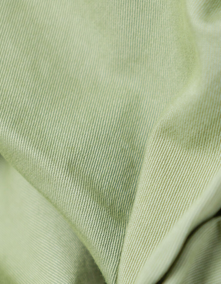 Men's green slim-fit chino shorts-9