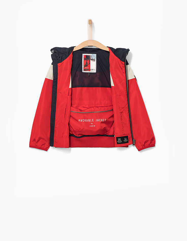 Coupe-vent tricolore packable garçon-4