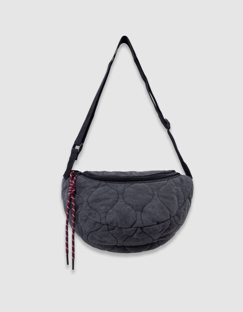Girls’ grey quilted waist bag - IKKS