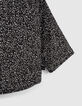 Cardigan réversible noir tachiste et écru bébé fille-7