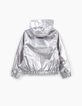 Blouson réversible argent et rose pâle fille-5