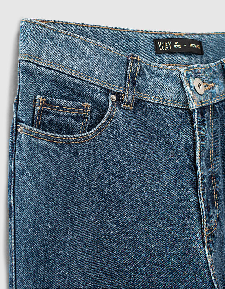 Jean mom blue vintage bio 7/8ème fille-2