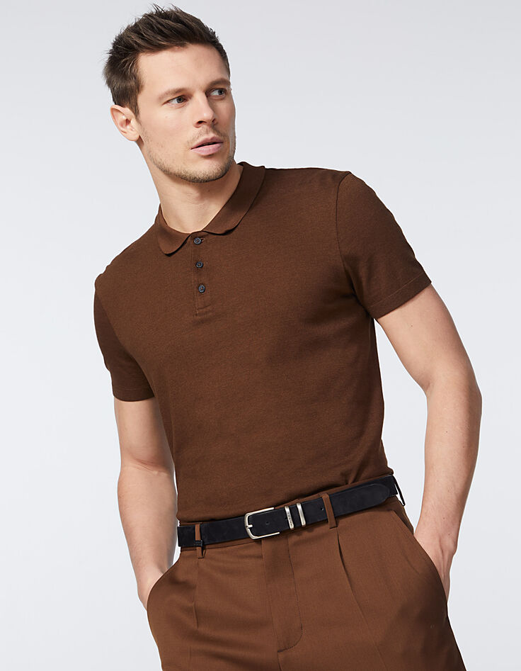 Polo moca algodón modal para hombre-1