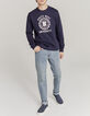 Marineblaues Herren-Sweatshirt, Wappen, Campus-Optik, Bio-6