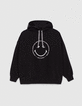Girls’ black hoodie with white embroidered SMILEYWORLD image-7