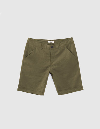 Bermudas caqui lino hombre - IKKS