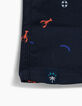 Baby boys' navy printed swim shorts -5