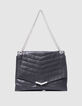 Sac THE 1. noir cuir embossé effet python Taille XL Femme-2