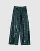 Pantalon de costume malachite tout sequins Femme-6