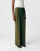 Khaki Damenanzughose weit recycelter Polyester-3