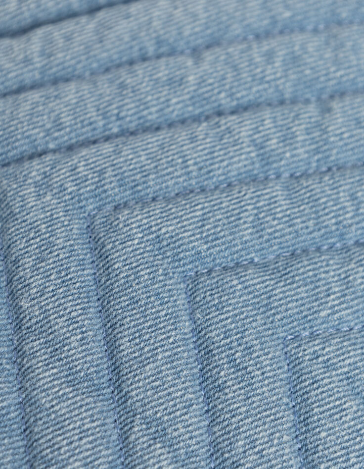 Sac pochette 1440 Reporter bleu en jean délavé Femme-6