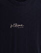 Marineblaues Herren-T-Shirt mit Schriftzug-4