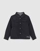 Chaqueta reversible nailon navy terciopelo ice blue ni&ntilde;o-1