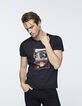 Tee-shirt noir Rock Paris Homme-2