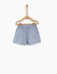 Short azul cielo de rayas bordado estrellas coral bebé-2