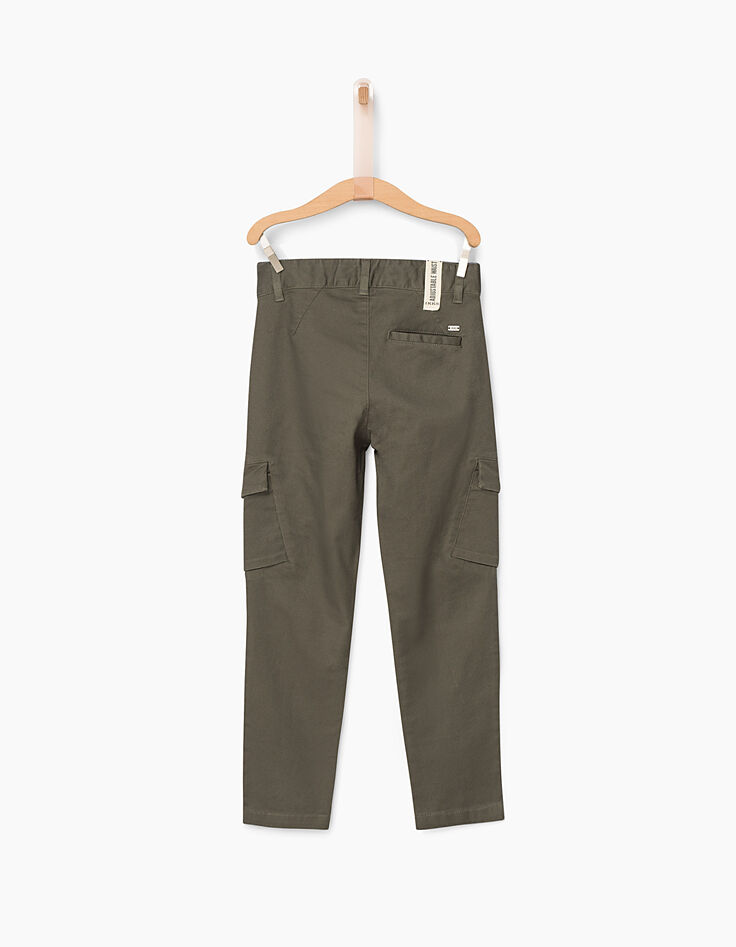 Kaki jacquard battle broek jongens -3