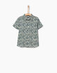 Chemise encre Liberty® à motifs feuillage garçon -2