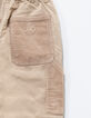 Pantalón jogger loose beige detalles pana niño-6
