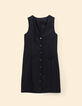 Robe-gilet noire motif rayures I.Code-7