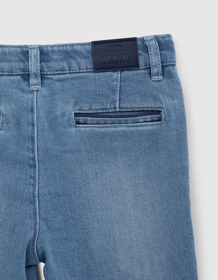 Boys’ blue STRAIGHT jeans with piped pockets-5