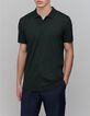 Herren Poloshirt aus Baumwolle und Modal in Flaschengr&uuml;n-1