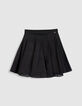 Women's short black skater skirt-6