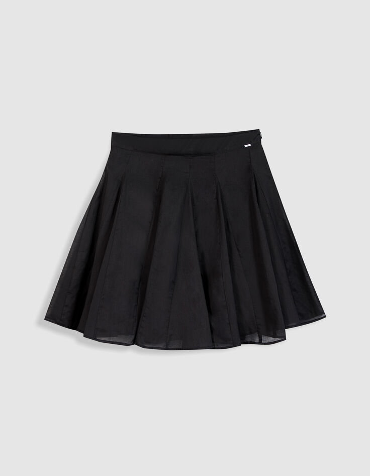 Women's short black skater skirt-6