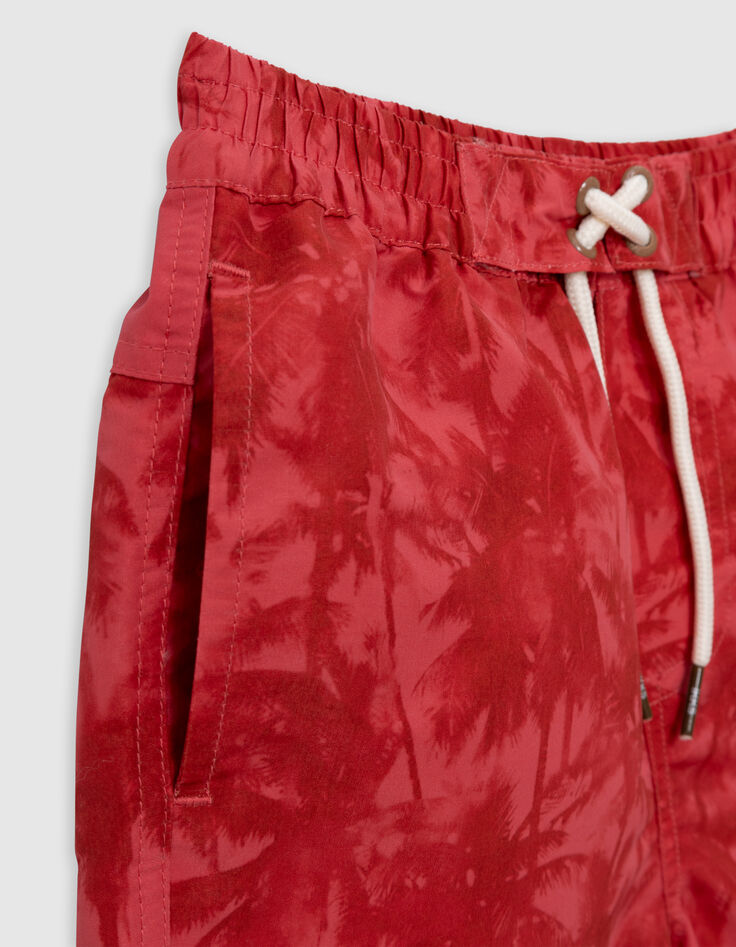 Rote Badeshorts mit Palmenprint für Jungen-5