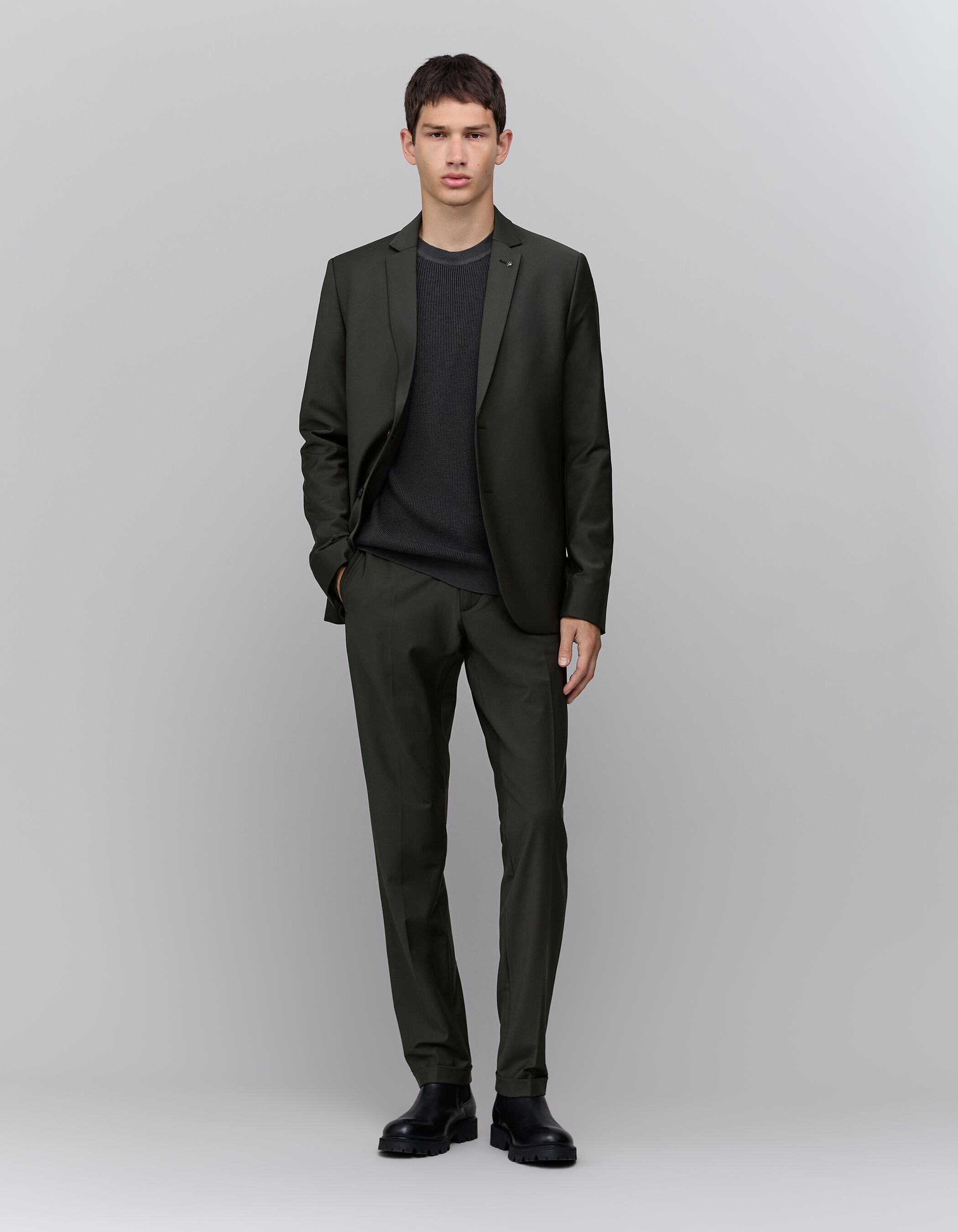 ULTRA MOBILITY men s khaki suit jacket IKKS