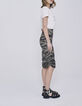 Women’s camouflage motif cotton pencil skirt -7