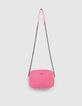 Rosa M&auml;dchenhandtasche mit Herzsteppn&auml;hten-2