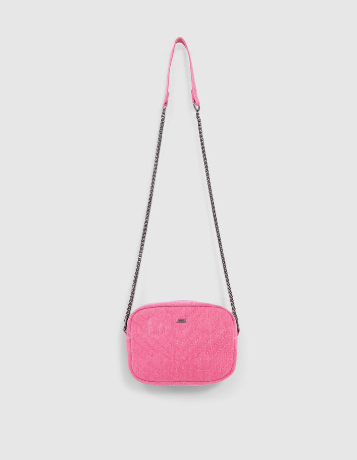Girls’ pink handbag with quilted hearts - IKKS