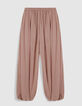 Vloeiende blush ballonbroek voor dames-8