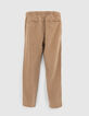 Beige Herrenjogginghose aus Lyocell&reg; mit Gummizug am Bund-6