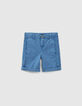 Blaue Chino-Jungenbermudas-1