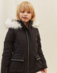 Schwarzer Mädchenparka-7