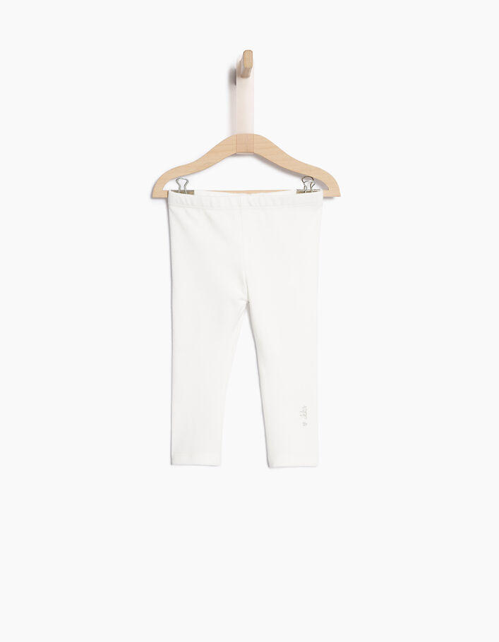 Baby girls’ white leggings