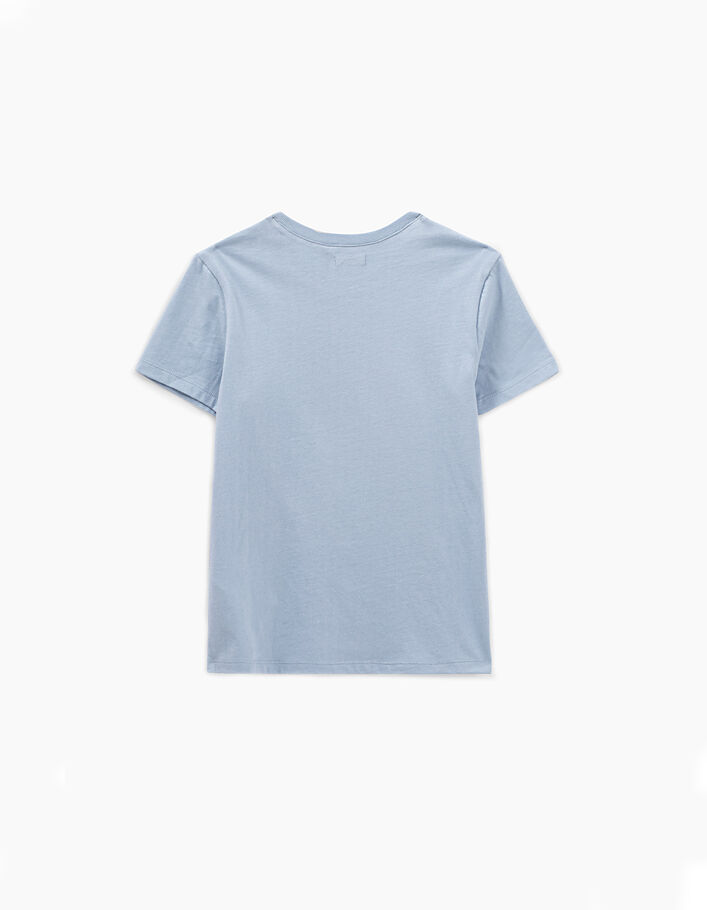 Hemelsblauw T-shirt opdruk surfer jongens  - IKKS