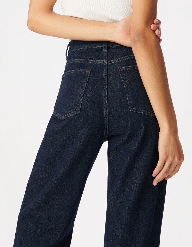 Jean large bleu brut Edie Femme-3