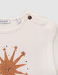 Ecru Bio-Baumwolle Nacht Stern T-Shirt Baby Mädchen-5