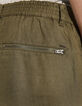 Men’s khaki linen and cotton CROPPED combat trousers-6