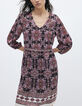 Kurzes Damenkleid im Bohemien-Print-1