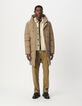 Lange beige pufferjas WATERPROOF Heren-1