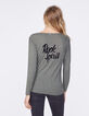 Khaki Damen-T-Shirt mit Strass und Rückenmotiv-3